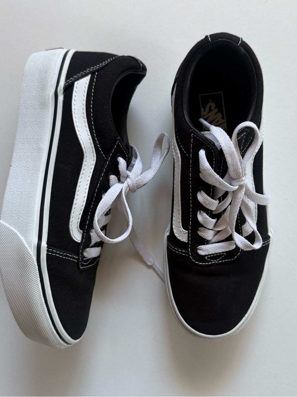 Vans Kids Black White Classic Low-Top Sneakers